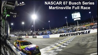 NASCAR 07 Busch Series Custom Schedule Season Race 21/30 at Martinsville Full Race Live Stream