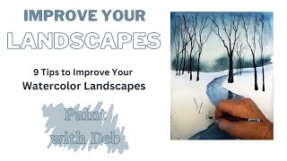 9 Easy Tips to Improve YOUR Watercolor Landscapes - Watercolor Christmas Card