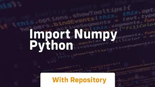 import numpy python