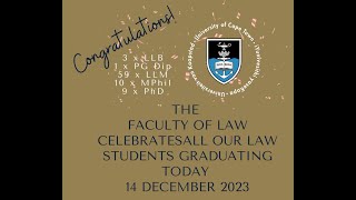 UCT Law Faculty Graduation December 2023