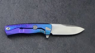 Lionsteel ROK custom anodized by Jeff Perkins of JD Cutlery.