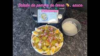 Salade de pommes de terre, sauce crémeuse