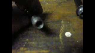 frozen brake caliper bolts / drilling them out from the back