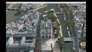 Paris - 3D Flyover 2022, Apple maps in 4k