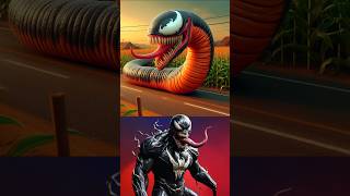 SUPERHEROS GIANT WORM-ALL CHARACTERS(MARVEL & DC)#spiderman#avengers#shorts#ytshorts#dc