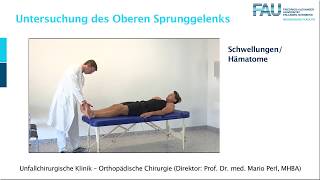 3 Sprunggelenk UCH Ortho Untersuchung FAU