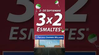 Aprovecha el 3x2 en Esmaltes y descubre la variedad de colores en Sherwin-Williams.