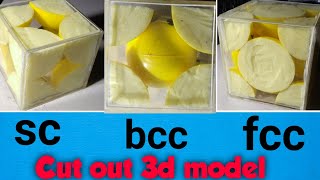 Cut out Model of sc, bcc, and fcc Unit Cell #njoyscience #solidstate #chemistry