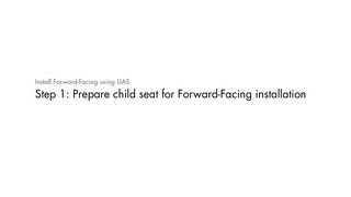 STEP 1: Prepare child seat for Forward‑Facing installation