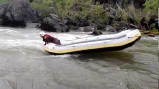 Swiftwater rescue procedure with high line tyrolean.MP4