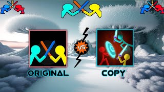 SUPREME DUELIST STICKMAN 🇧🇷 ORIGINAL VS COPY 🇷🇺 😈 #stickman #animation #shorts #funny @alanbecker