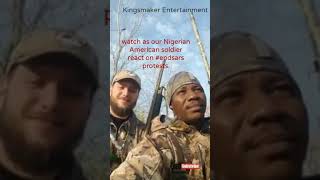 watch as Nigerian American soldier react on #endsars protests.