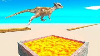 DEADLY BRIDGE OVER LAVA Who Can Cross - Animal Revolt Battle Simulator