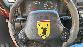 Custom Ferrari Jeep swapped the emblems (yee yee)