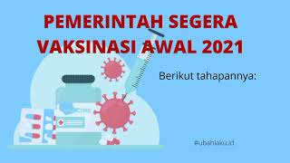 PEMERINTAH SEGERA VAKSINASI AWAL 2021 #ubahlaku.id