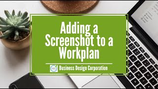 Business Systemization - TouchStone Training: Adding a Screenshot to a Workplan