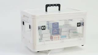 Aufbewahrungsbox mit Deckel 25L, Medizinbox, Storage Boxes, Kisten Aufbewahrung, Transparente