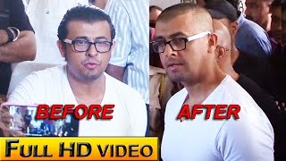 Sonu Nigam BEFORE & AFTER Shaving Off Hair | Full Press Conference Video