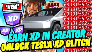 *NEW BEST XP GLITCH* How to EASILY Earn XP in Creator Made Islands & UNLOCK CYBERTRUCK in Fortnite