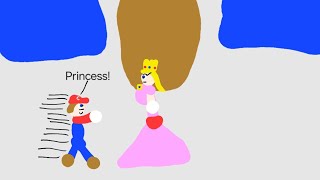 How to draw Mario meeting Princess Peach