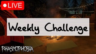 WEEKLY CHALLENGE #71 then POINT HOPE BADGE GRIND | Phasmophobia LIVE