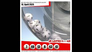 LOTTO 6aus49-Gewinnzahlen von Mittwoch, 10.04.2024