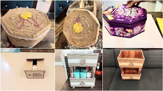 Creative Organizer using waste Materials DIY I Beautiful Basket & Jwelary box 📿💍|@rituslifestyle