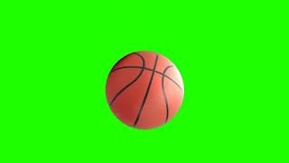 Bouncing Basketball Green Screen