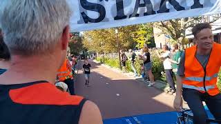 Running competition for children on the neighborhood day 2024 in Lunetten, Utrecht