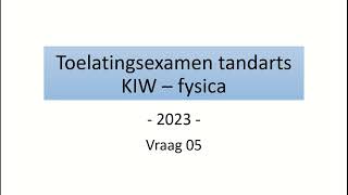 Toelatingsexamen tandarts 2023 - Fysica vraag 05 (elektrische schakelingen)