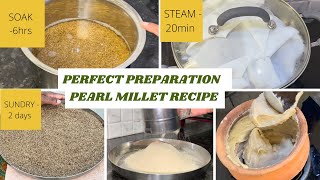 Millet recipe tamil/ How to prepare millet flour tamil/Summer breakfast/ Pearl millet porridge tamil