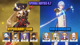 Furina Navia HyperCarry & Ayato Burgeon | Spiral Abyss 4.7 | Genshin Impact