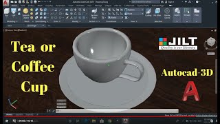 Tea / Coffee Cup Design in Autocad - 3D  | Easy Steps