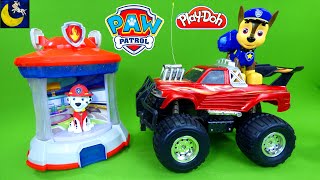 Paw Patrol Surprise & Monster Trucks RC Toys! Play Doh Mysteries Blind Boxes Bags Lookout Tower Set