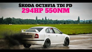 RACING CAR ŠKODA OCTAVIA TDI PD 294HP 550NM @2260 TURBO@ FIRAD 160% - ETC..DIESELPOWER