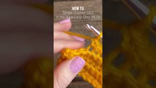 How to Single Crochet in the Back Loop Only 🧶 Crochet, Garden, Repeat