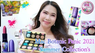 #Mac Cosmetics Botanic Panic 2021| Summer Collection|Review and Swatches|Eyeshadow Palette| Lipstick