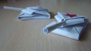 Как сделать танк из бумаги. Оригами ТАНК. How to make a paper tank - Origami