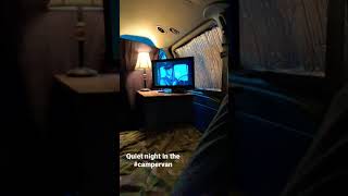 Quiet Night in a Cheap Minivan Camper Van