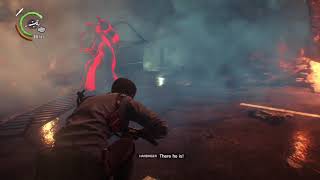 The Evil Within® 2 killing a harbinger with smoke stealth