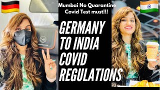 Germany To India|Covid Travel|New regulations|Hamburg to Mumbai