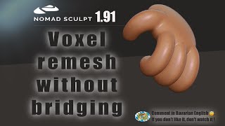 Nomad Sculpt - Voxel remesh - without bridging  (V1.91 -8.10.2024) Tutorial