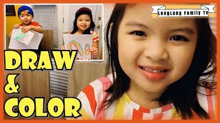 Draw and Color with LengLeng and Jebo | LengLeng Family Tv