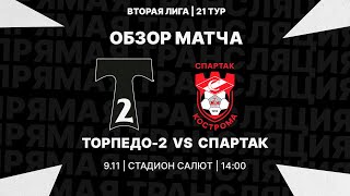 "Торпедо 2" - "Спартак" (Кострома) | Обзор матча