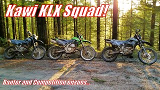 The KLX Squad is Back! | KLX351 and KLX250's Battle Though Mud, Single Track, & Hill Climbs!