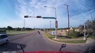 cut off by motorcycle running red light