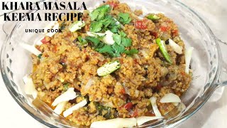 Khara masala keema recipe|khary masale ka keema|hari mirch keema recipe|by Unique Cook