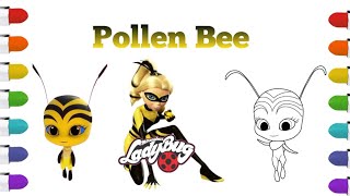 How to Draw Pollen Bee Kwami | Miraculous Ladybug | Easy Drawings | Painting and Coloring for Kids