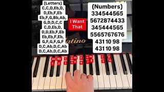 I Want That piano tutorial (letters and numbers)