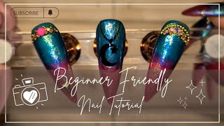 WATCH ME WORK | AURORA FLAKE NAILS | EASY NAIL TUTORIAL | @madamglamofficial | DIY NAILS AT HOME